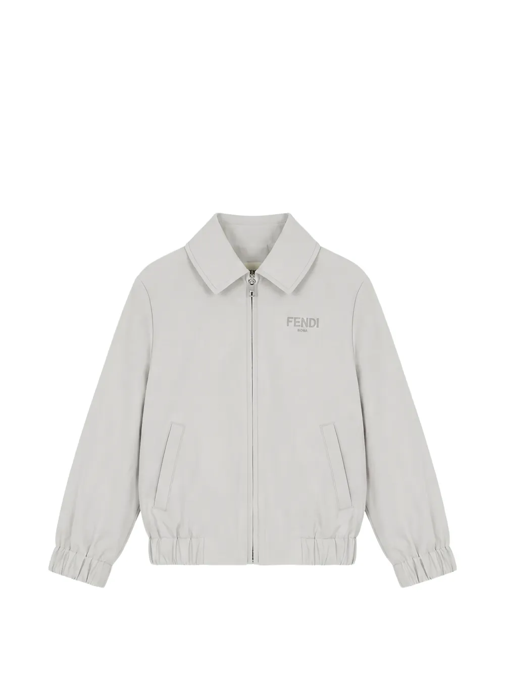 Fendi Kids FF logo-jacquard jacket - Toni neutri