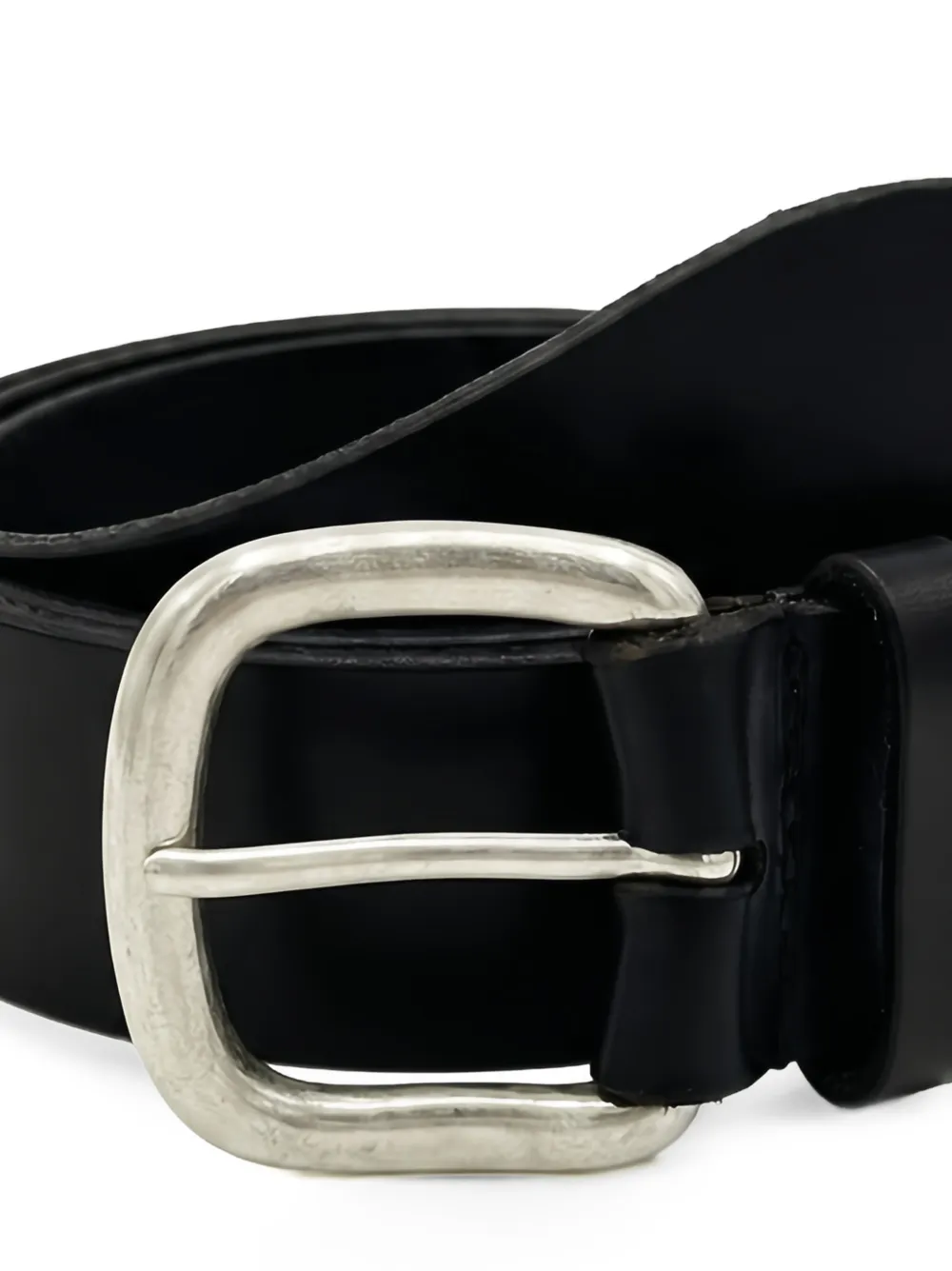 Orciani Bull Soft leren riem met gesp Zwart