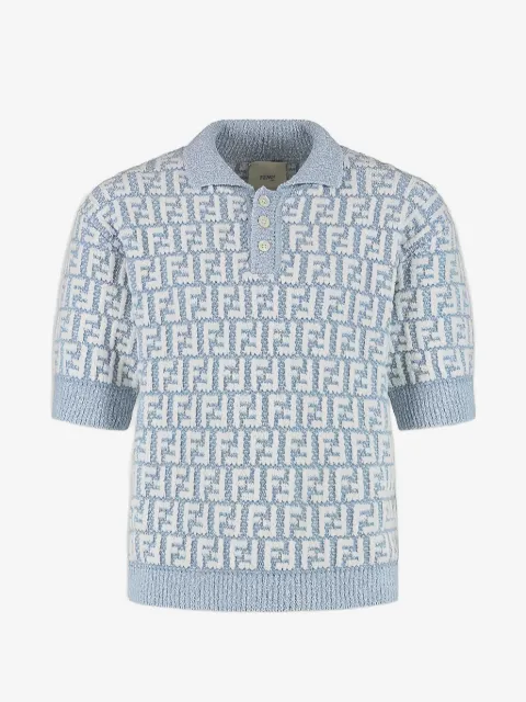 Fendi Kids FF logo-jacquard polo shirt