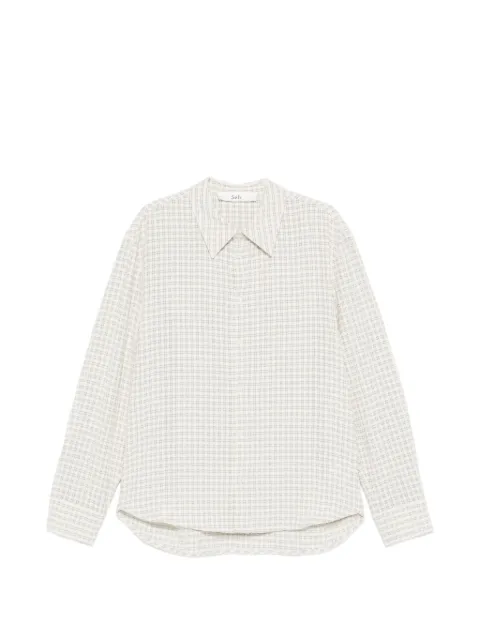 Séfr Wes check-pattern long-sleeve shirt