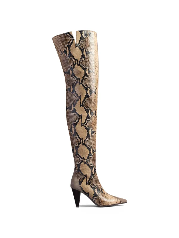 Khaite Harvey Over-the-knee High Boots in Brown