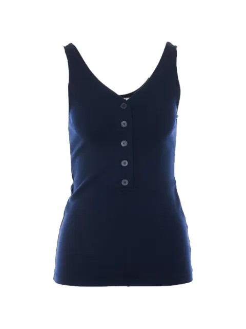 Auralee button-front V-neck tank top