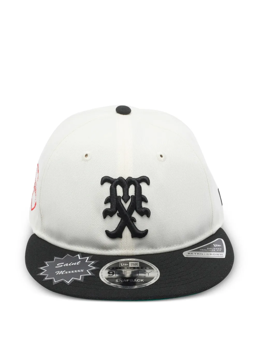 SAINT MXXXXXX x New Era logo-patch cap - Bianco