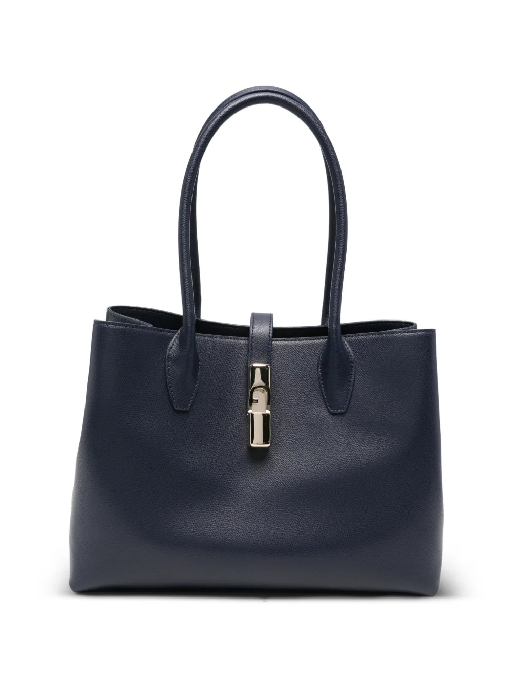 Furla medium Goccia grained-leather tote bag - Blue