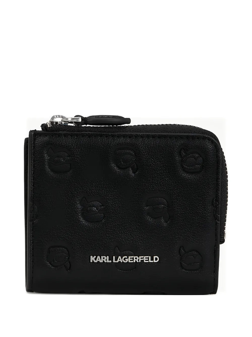 Karl Lagerfeld Ikon monogram-bifold wallet - Nero
