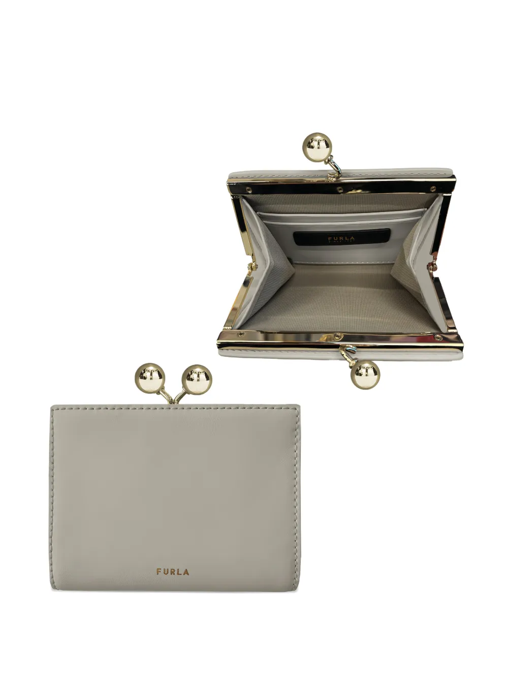 Furla Dots kiss-lock coin case - Nude