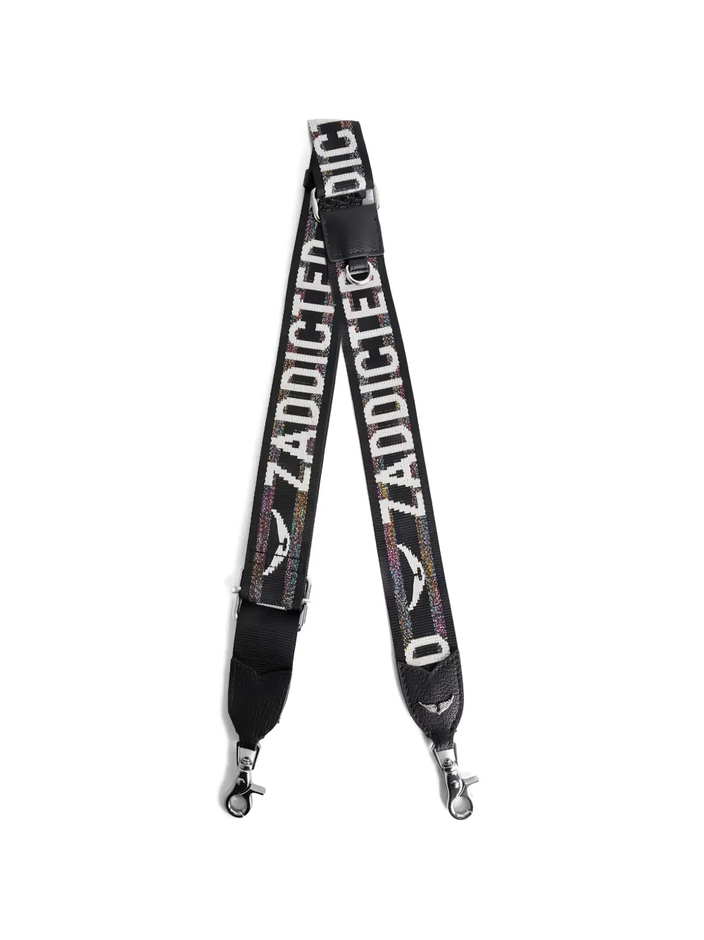 Zadig&Voltaire glitter intarsia bag strap - Nero