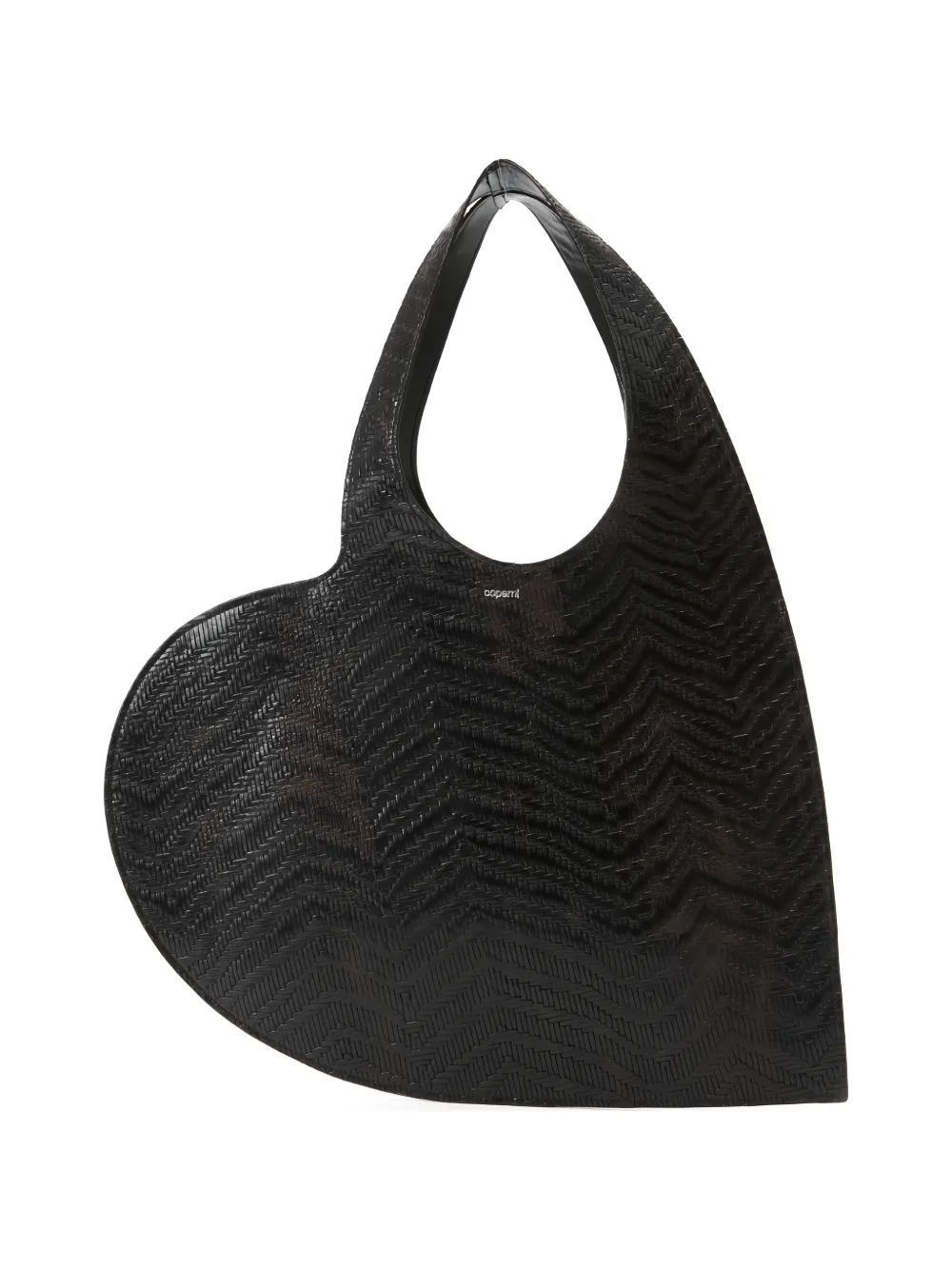 Coperni Heart woven tote bag - Braun