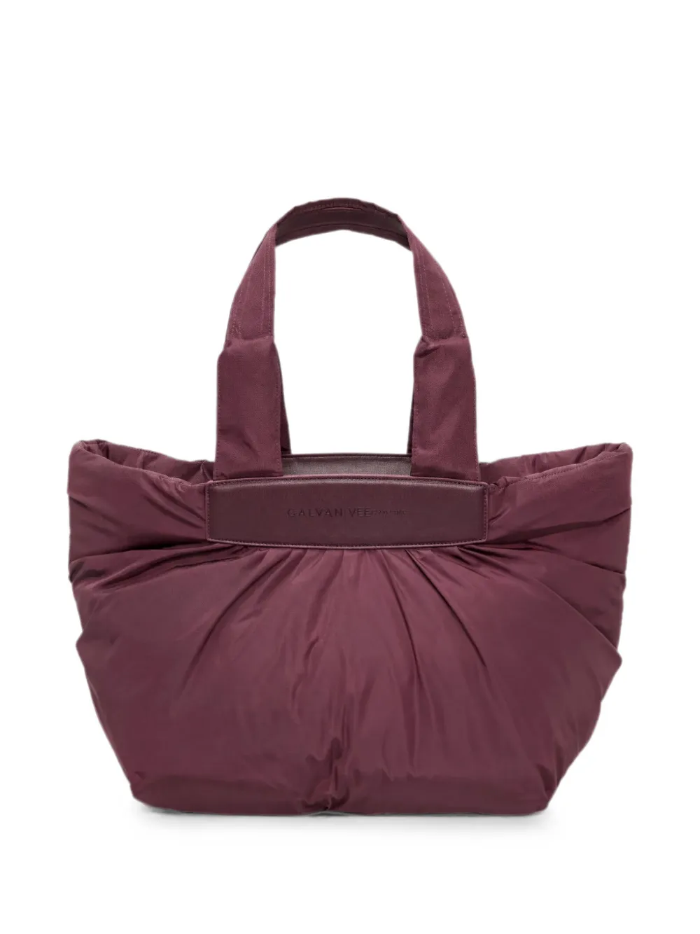 Veecollective X Galvan Medium Caba Ruched Tote Bag In Purple
