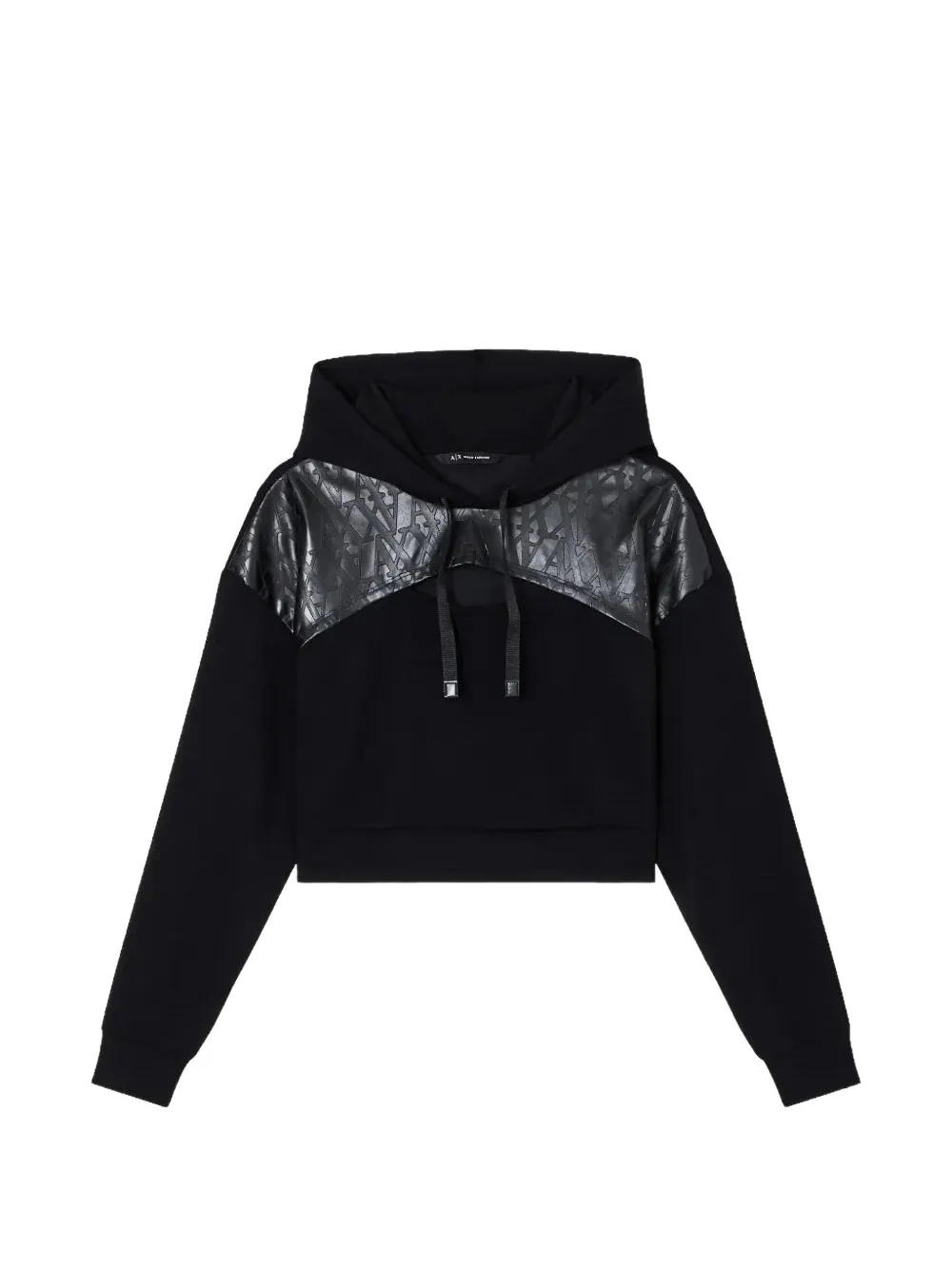 Armani Exchange Hoodie mit Cut-Out - Schwarz