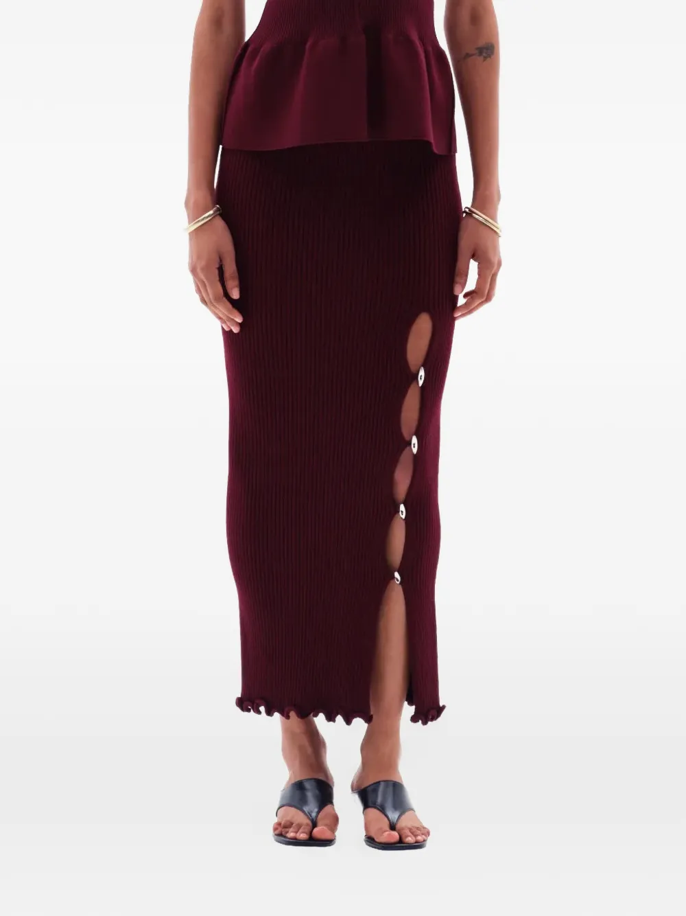 Yuzefi Iralyn rok met split Rood