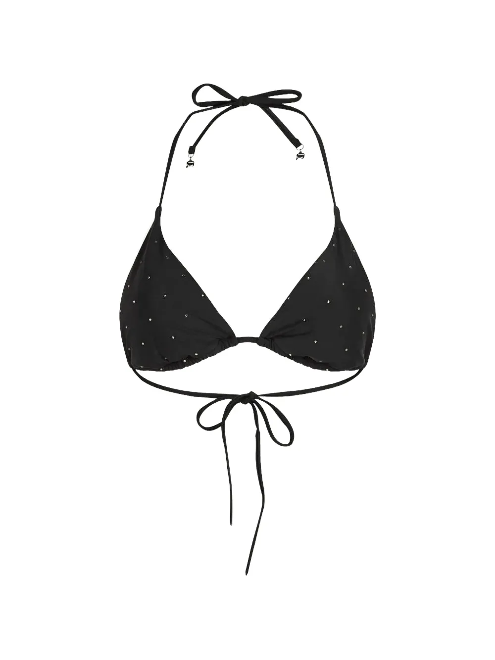 Karl Lagerfeld Ikon rhinestone triangle bikini top - Nero