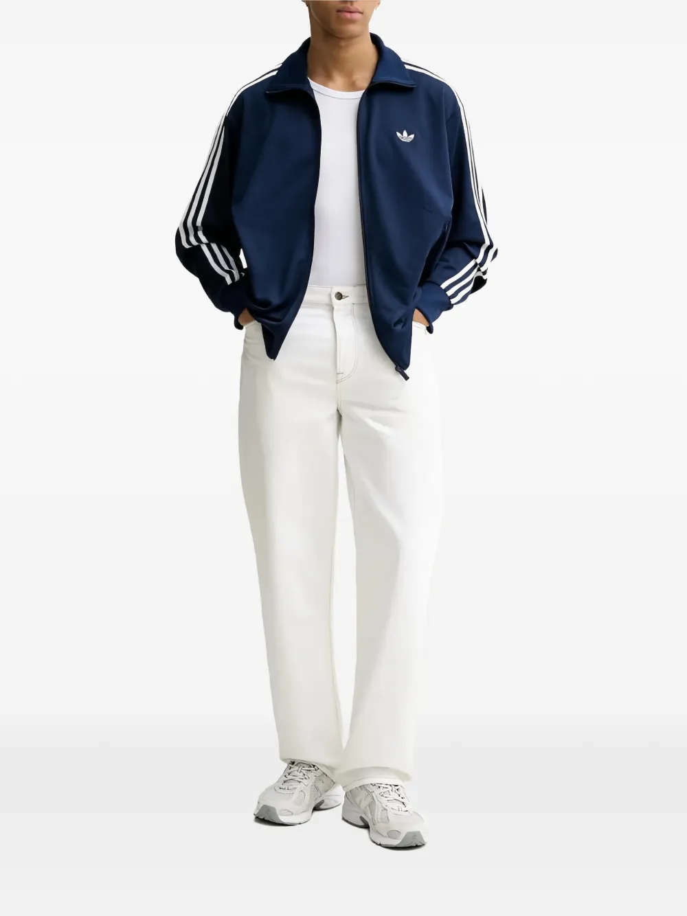 adidas Firebird sweater met geborduurd logo Blauw