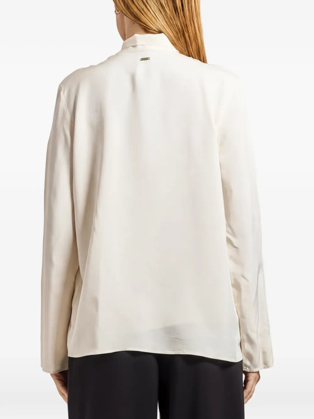 Armani Exchange Blouse met strik Beige