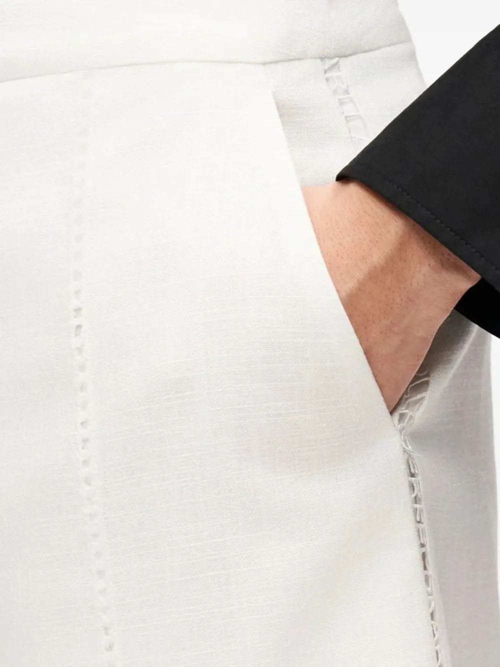 Karl Lagerfeld Shorts met geborduurd detail Wit