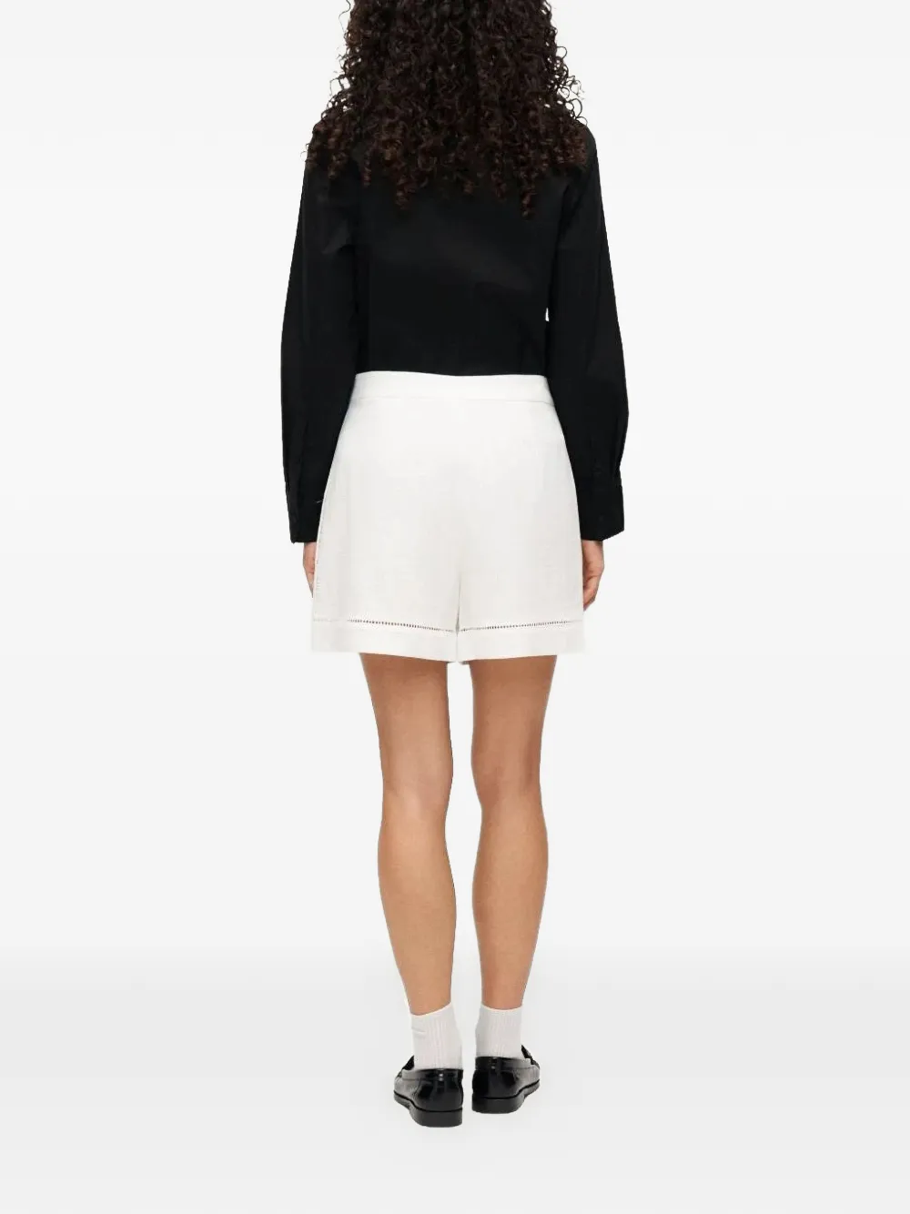 Karl Lagerfeld Shorts met geborduurd detail Wit