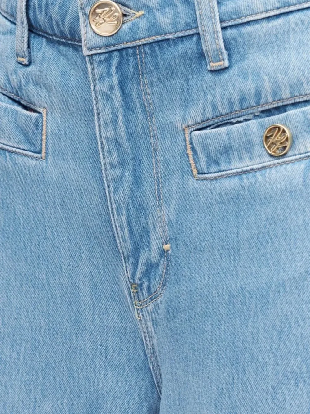 Karl Lagerfeld Jeans met wijde pijpen Blauw