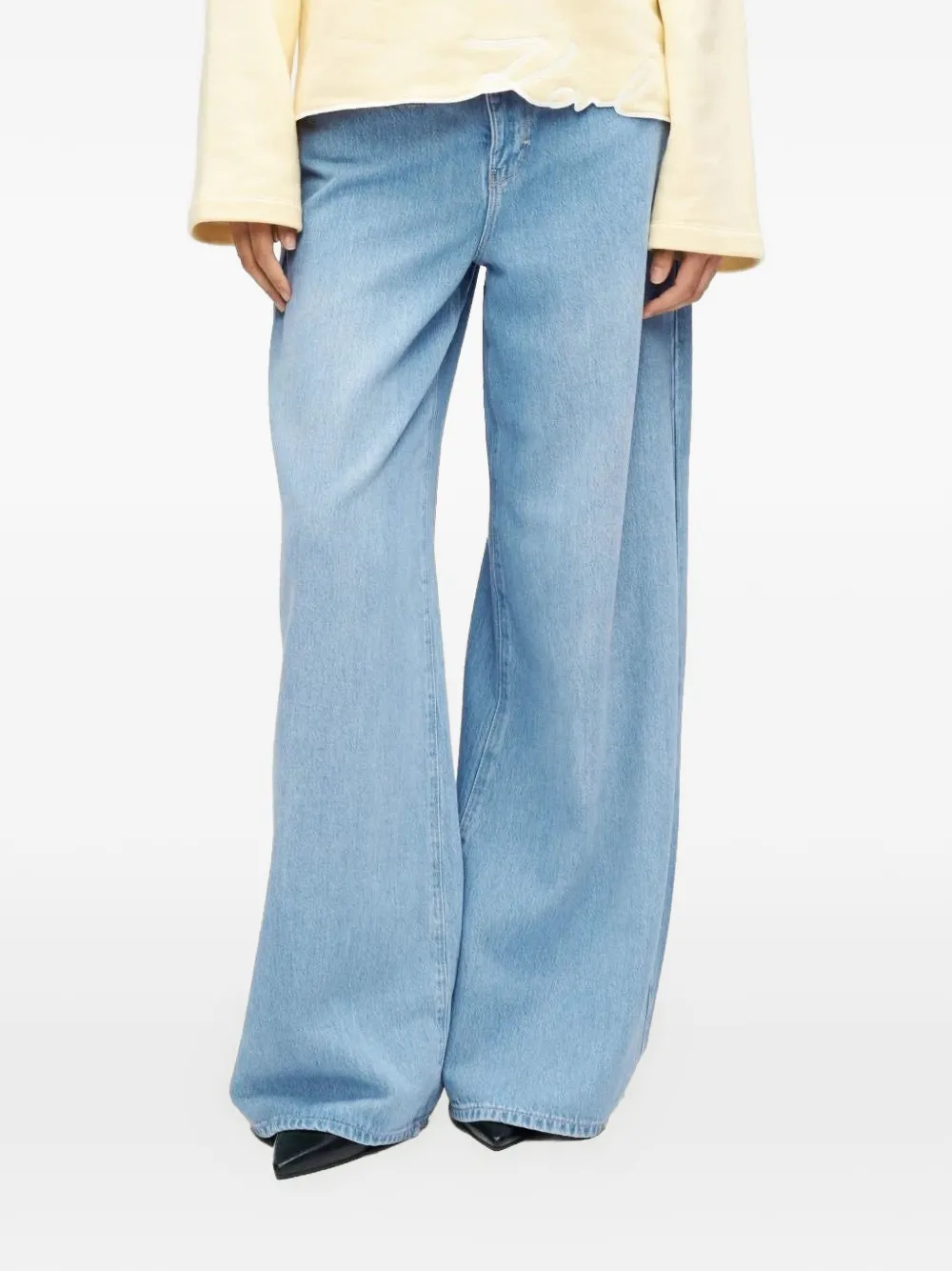 Karl Lagerfeld Jeans met wijde pijpen Blauw