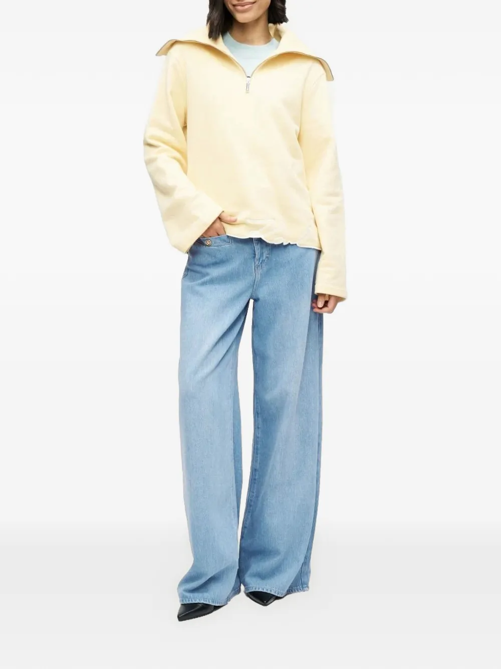 Karl Lagerfeld Jeans met wijde pijpen Blauw
