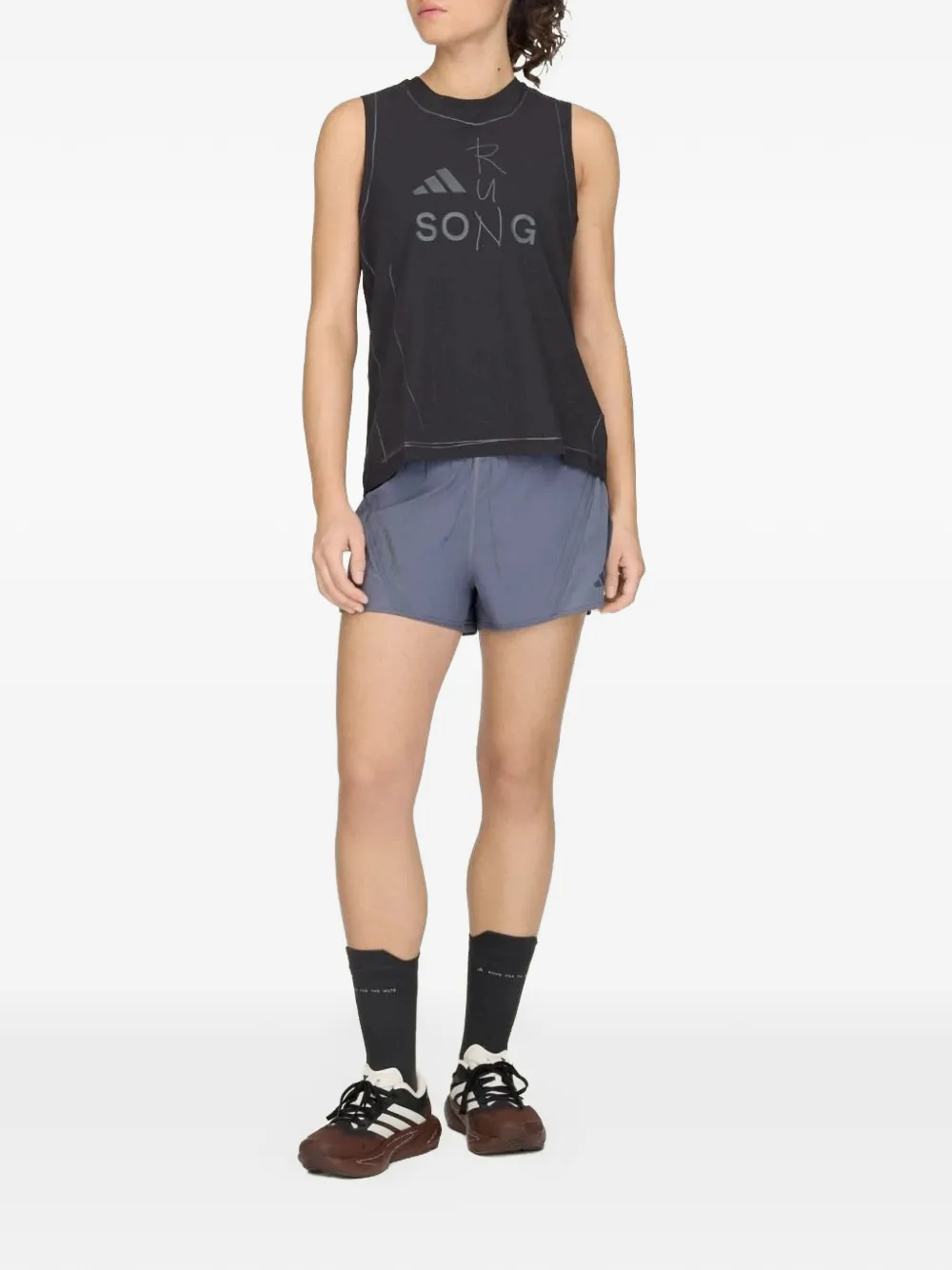 adidas SFTM adi365 logoprinten tanktop Zwart