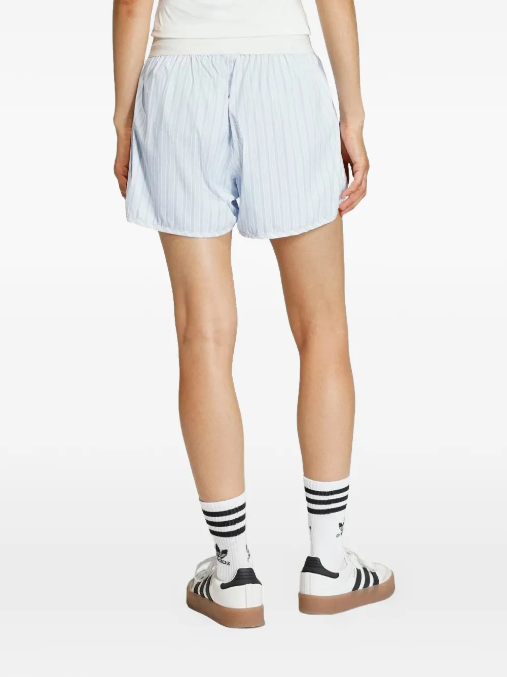 adidas Popeline shorts met 3 strepen Wit