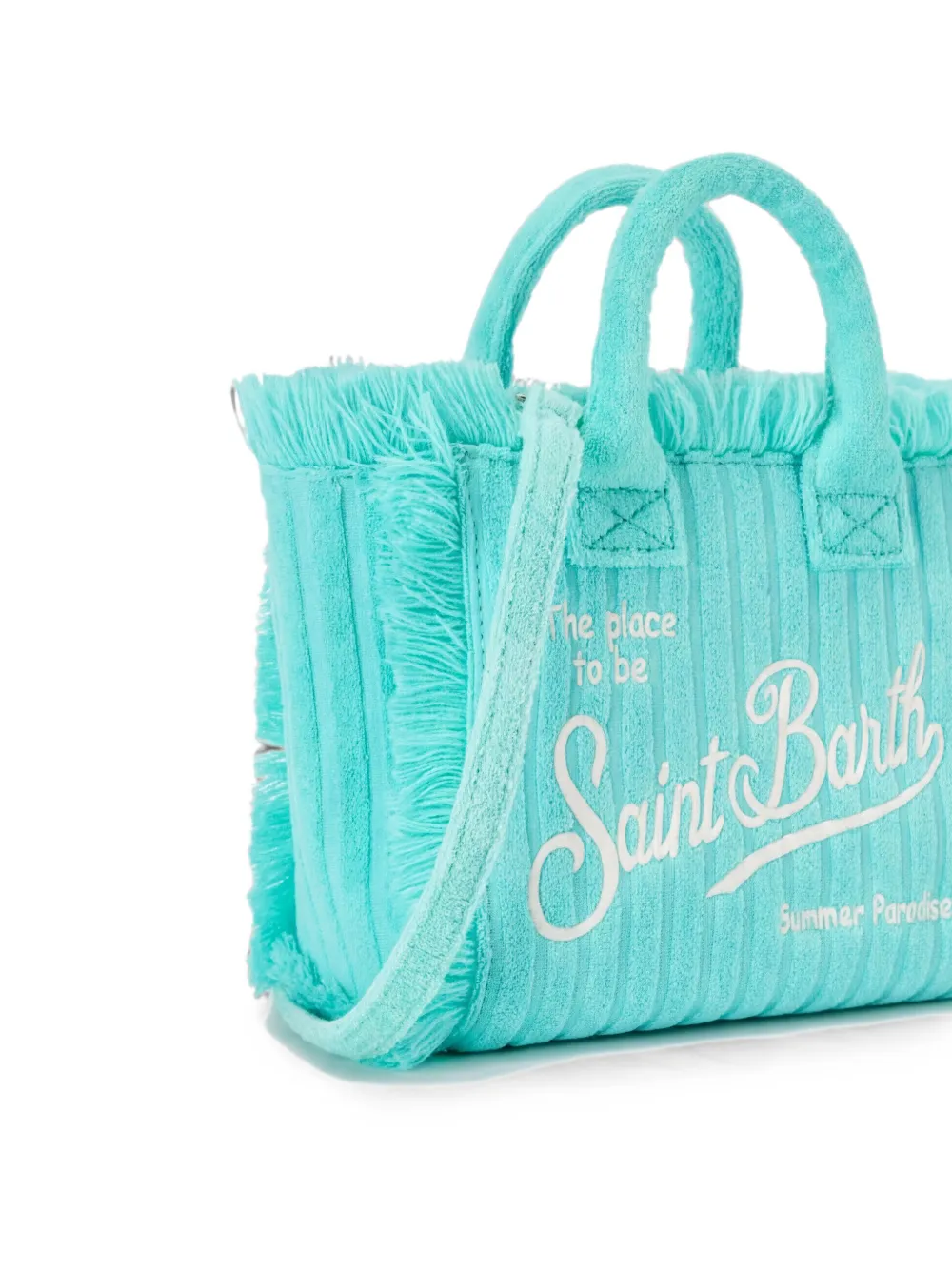 MC2 Saint Barth Vanity mini-shopper met franje Blauw