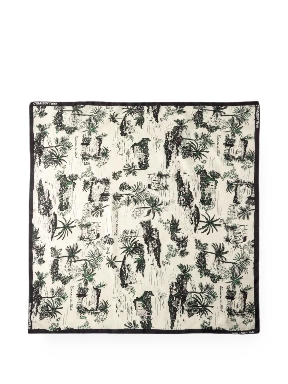 Karl Lagerfeld K/Signature Vacance silk scarf - Nero