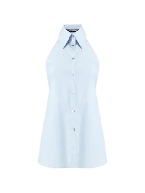 Karl Lagerfeld halter-neck poplin blouse