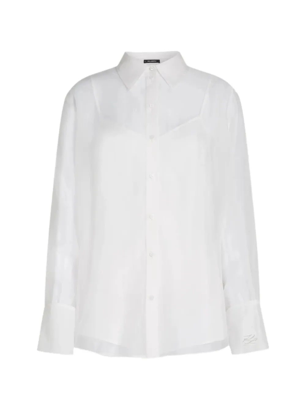 Karl Lagerfeld organza blouse - Bianco