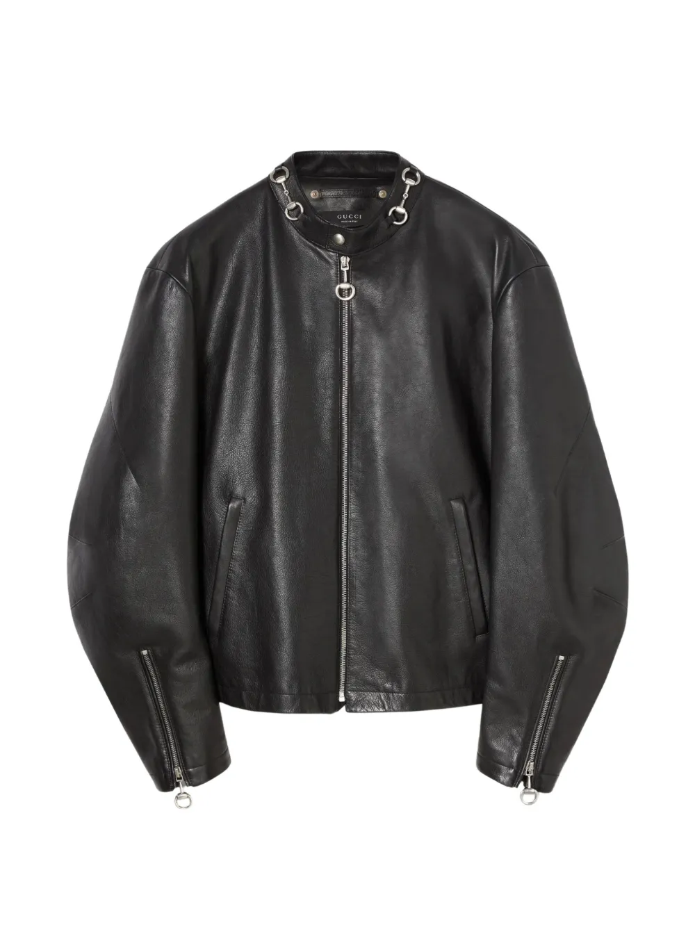 Gucci Horsebit leather jacket - Schwarz