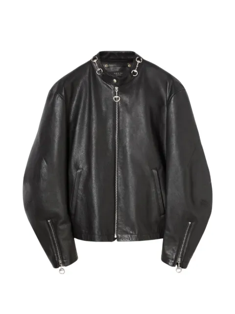Gucci Horsebit leather jacket