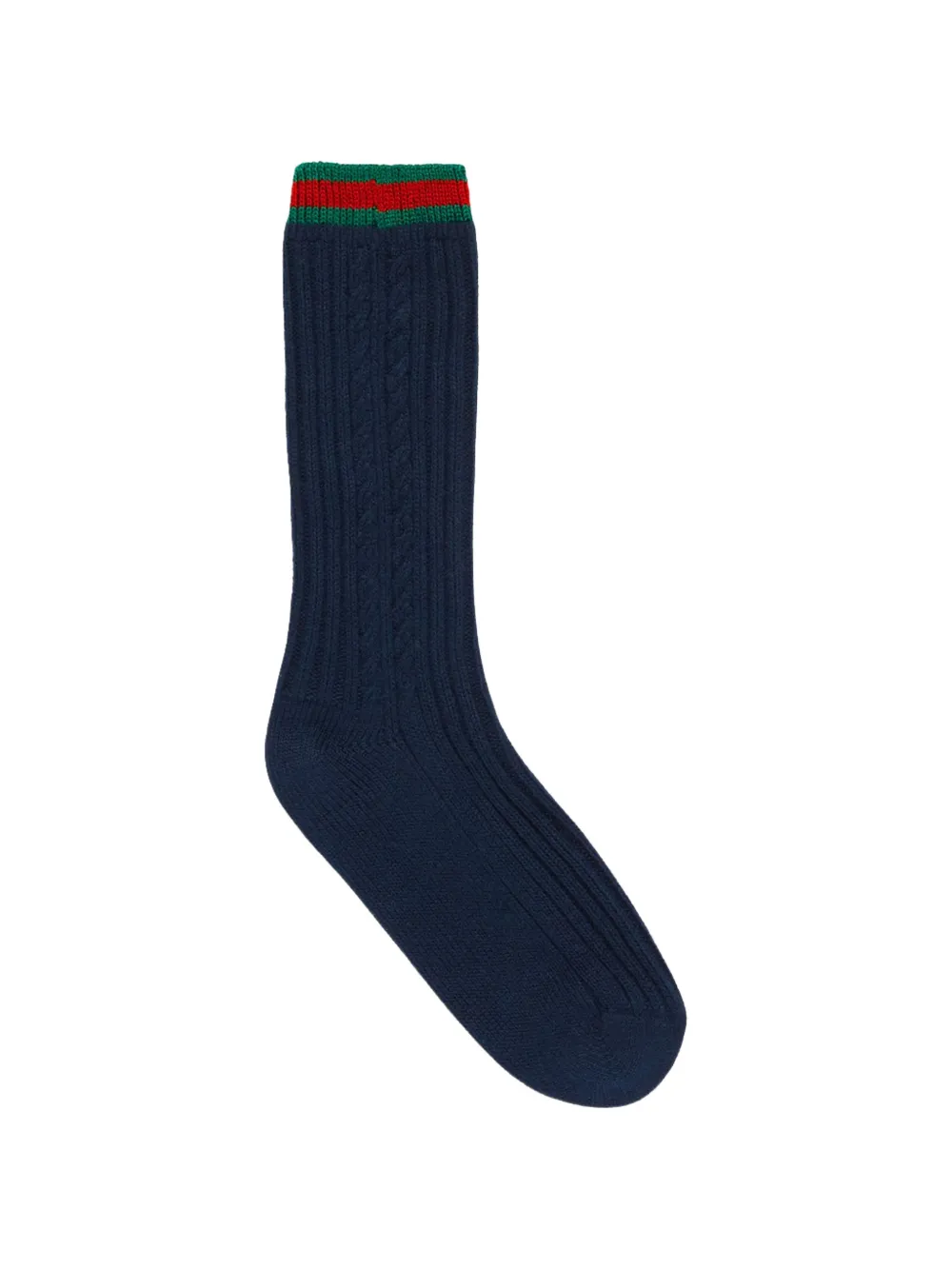 Gucci Kids Kabelgebreide sokken Blauw