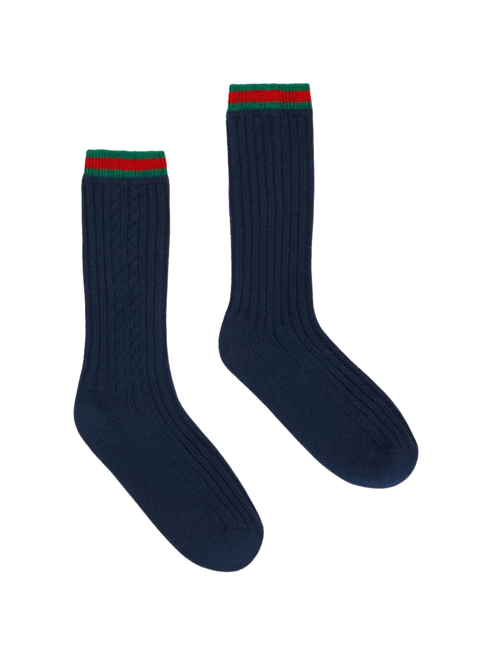 Gucci Kids cable-knit socks - Blau