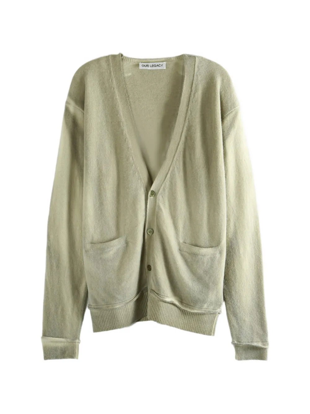 OUR LEGACY spray-dyed wool cardigan - Toni neutri