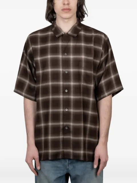 STEIN check-pattern oversized shirt