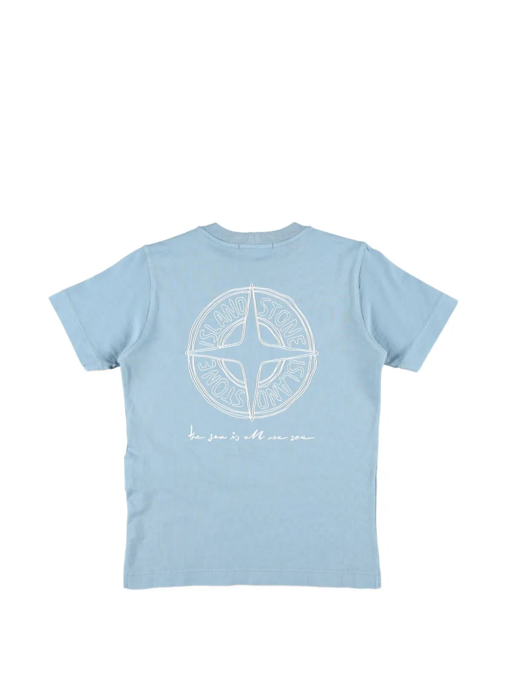Stone Island Junior logoprint T-shirt met Compass-logopatroon Blauw