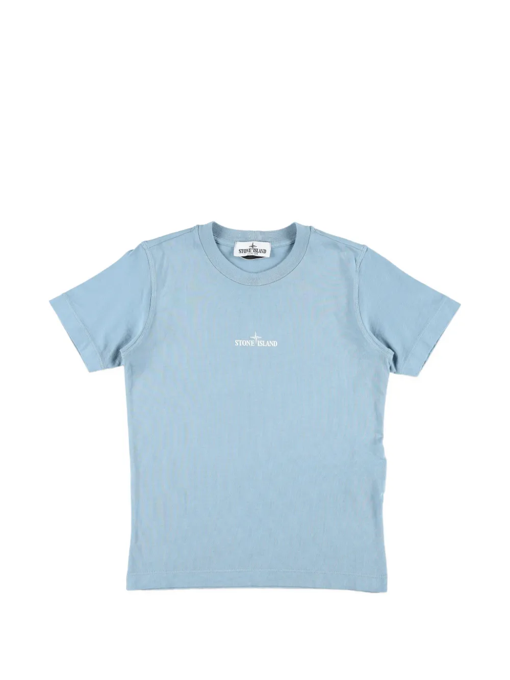Stone Island Junior logo-print compass-motif t-shirt - Blu