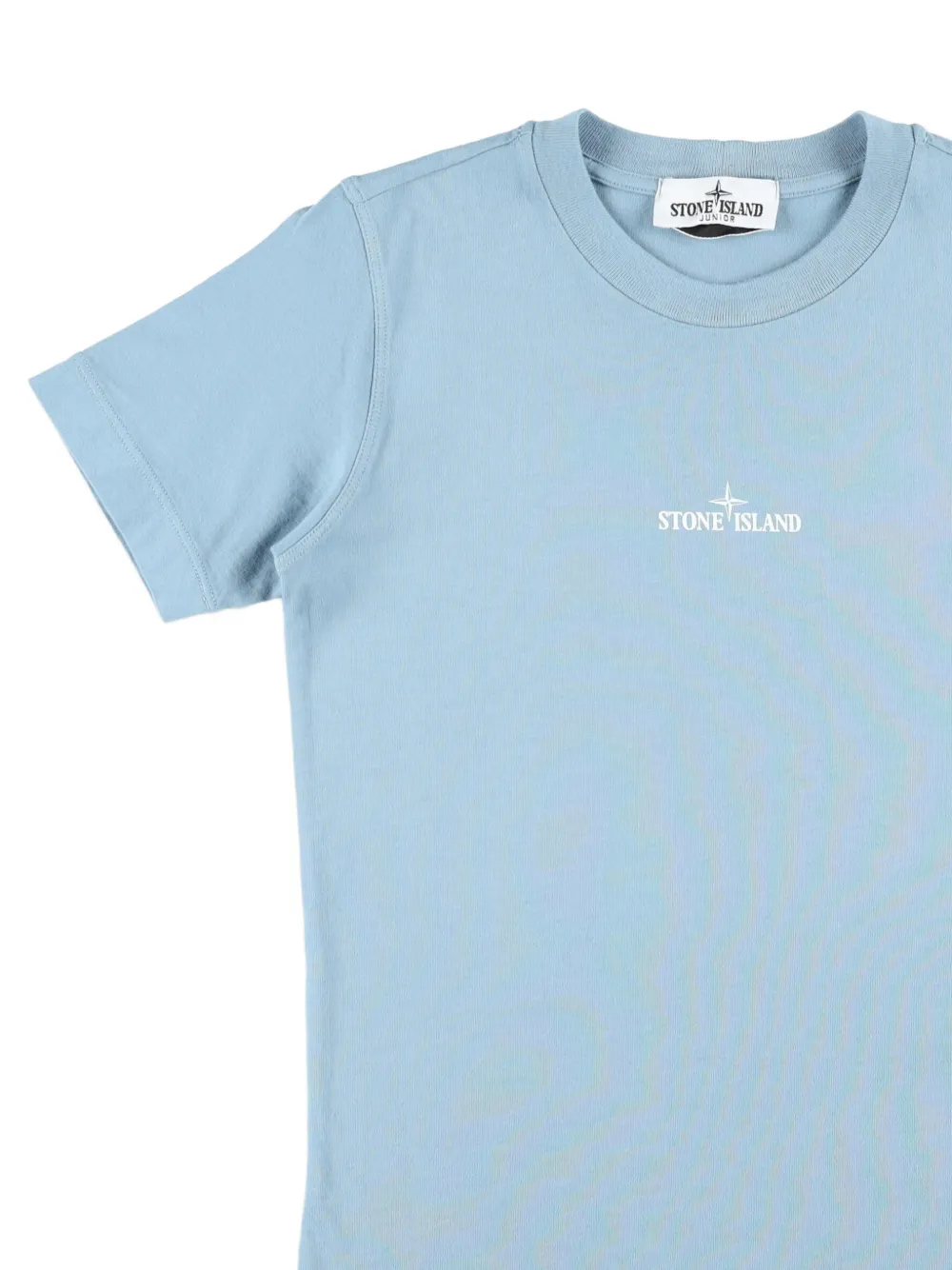 Stone Island Junior logoprint T-shirt met Compass-logopatroon Blauw