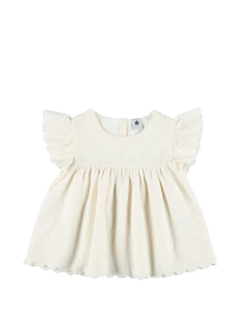 Petit Bateau embroidered ruffled shirt - Toni neutri