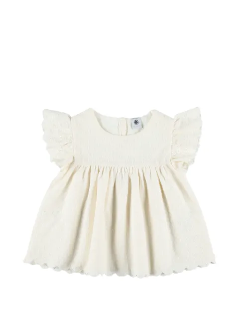 Petit Bateau embroidered ruffled shirt