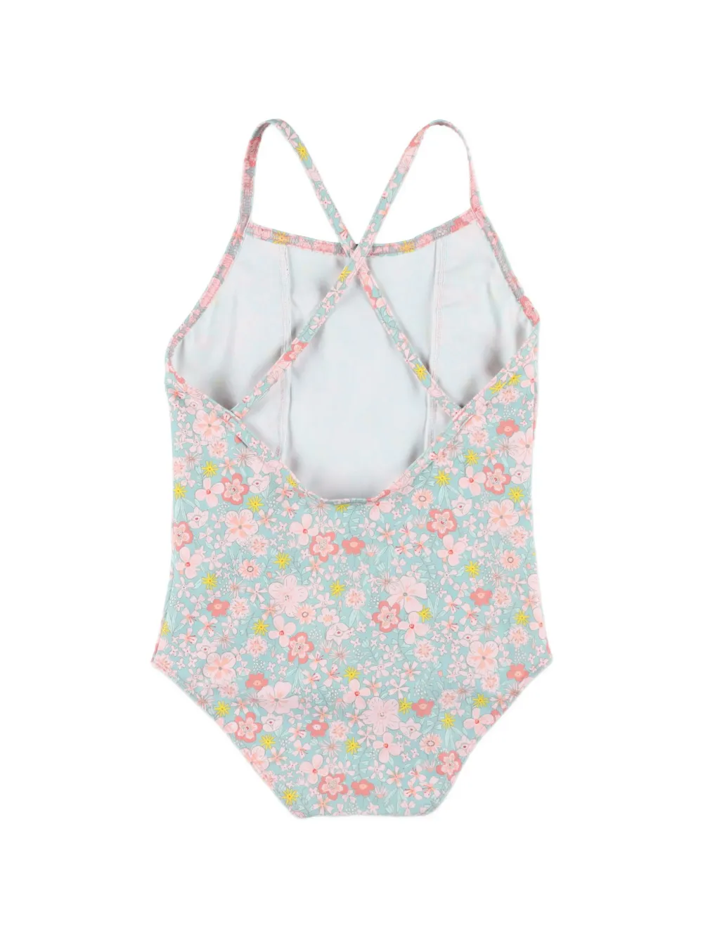 Petit Bateau Badpak met bloemen-print en ruches Blauw