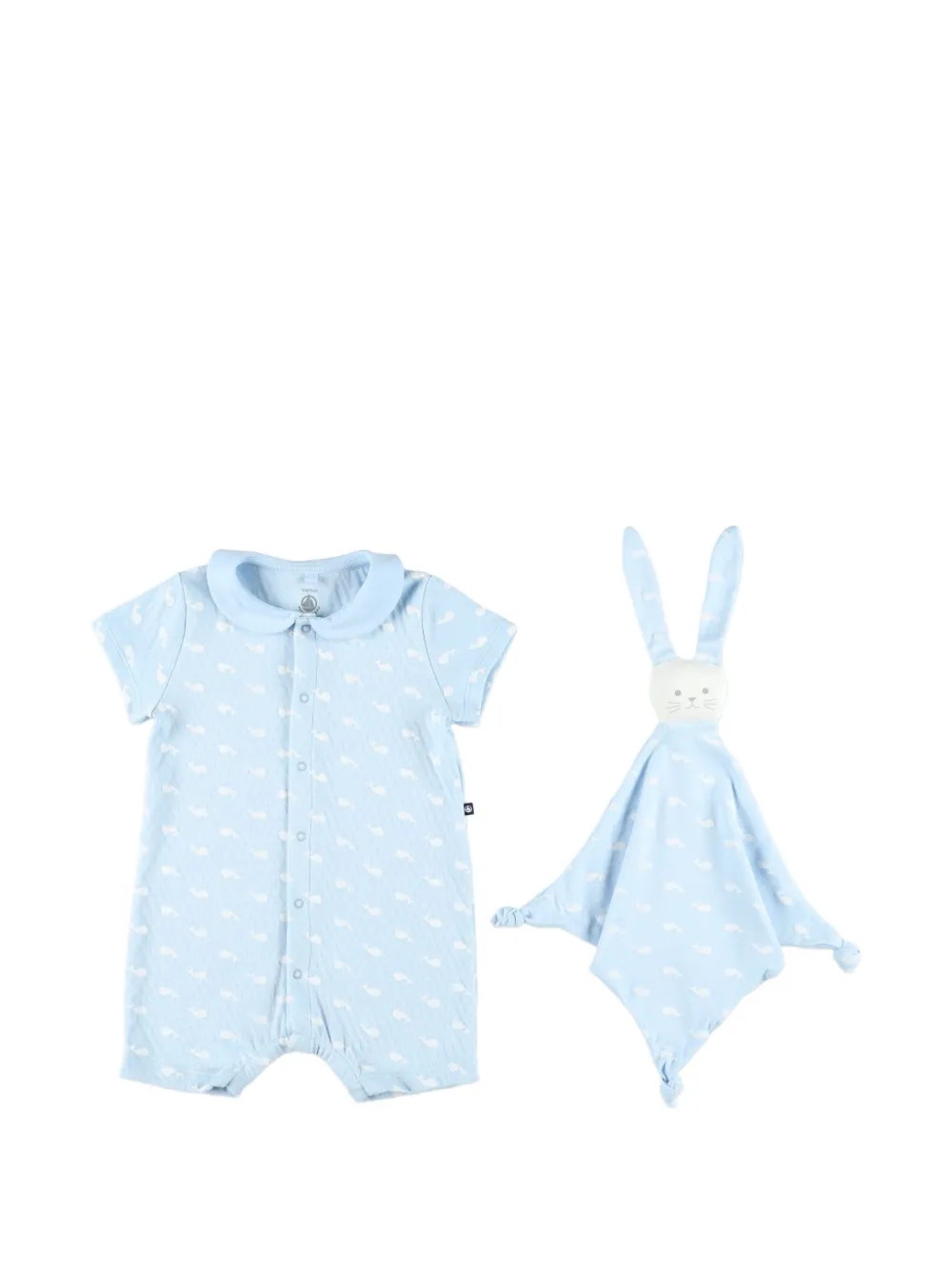 Petit Bateau Strampler mit Wal-Print - Blau