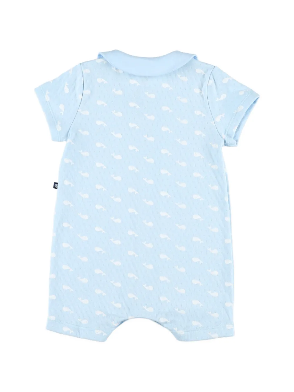 Petit Bateau Romper met walvisprint en korte mouwen Blauw