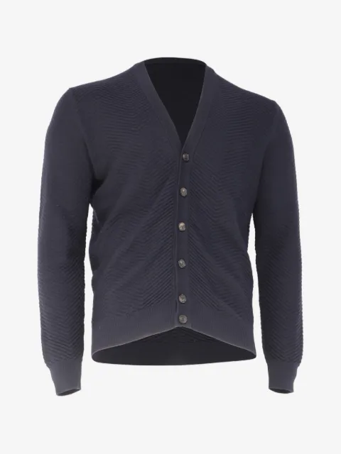 Ermenegildo Zegna Vintage Cardigan con motivo chevron