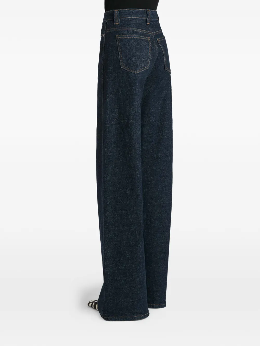 KHAITE Dane jeans met wijde pijpen Blauw