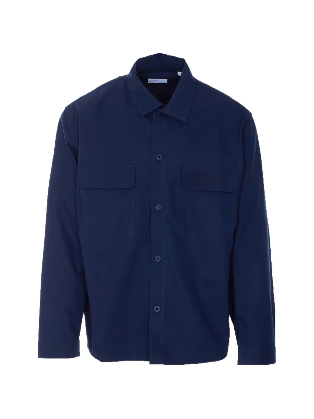 Family First logo-embroidered chest-pocket jacket - Blu