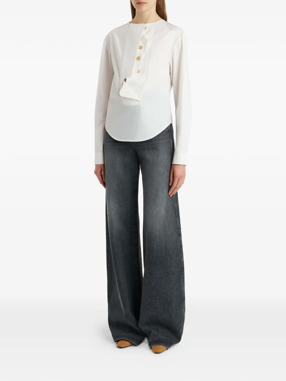  Khaite Vaqueros Dane Con Diseño Stretch - Gris 