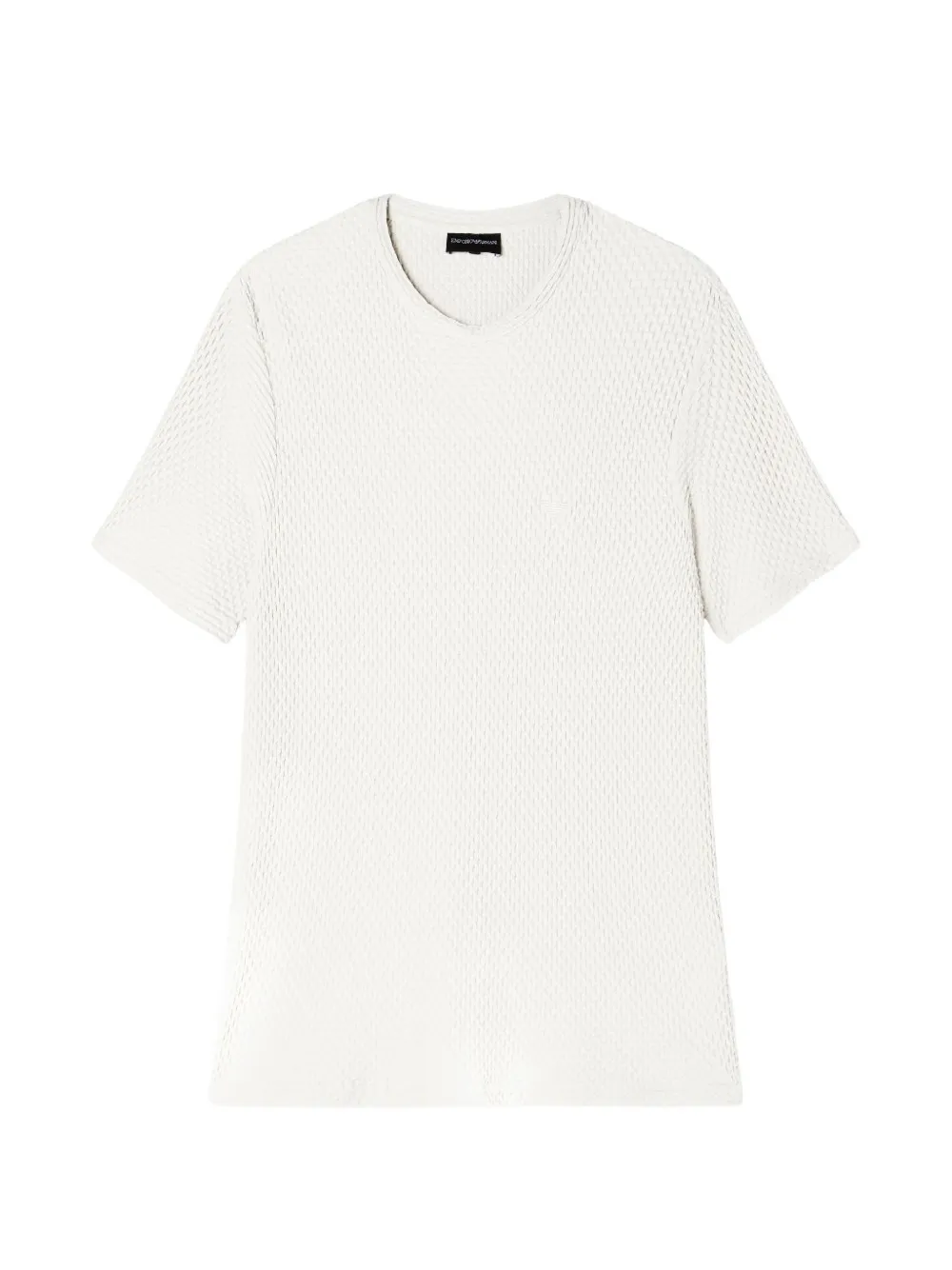 Emporio Armani honeycomb-texture T-shirt - Toni neutri