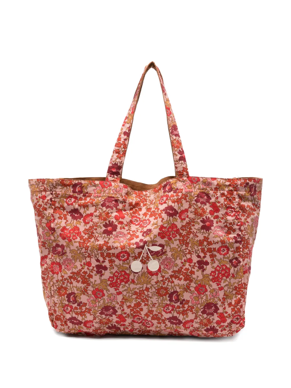 Bonpoint floral-print cherry-motif shoulder bag - Rosa
