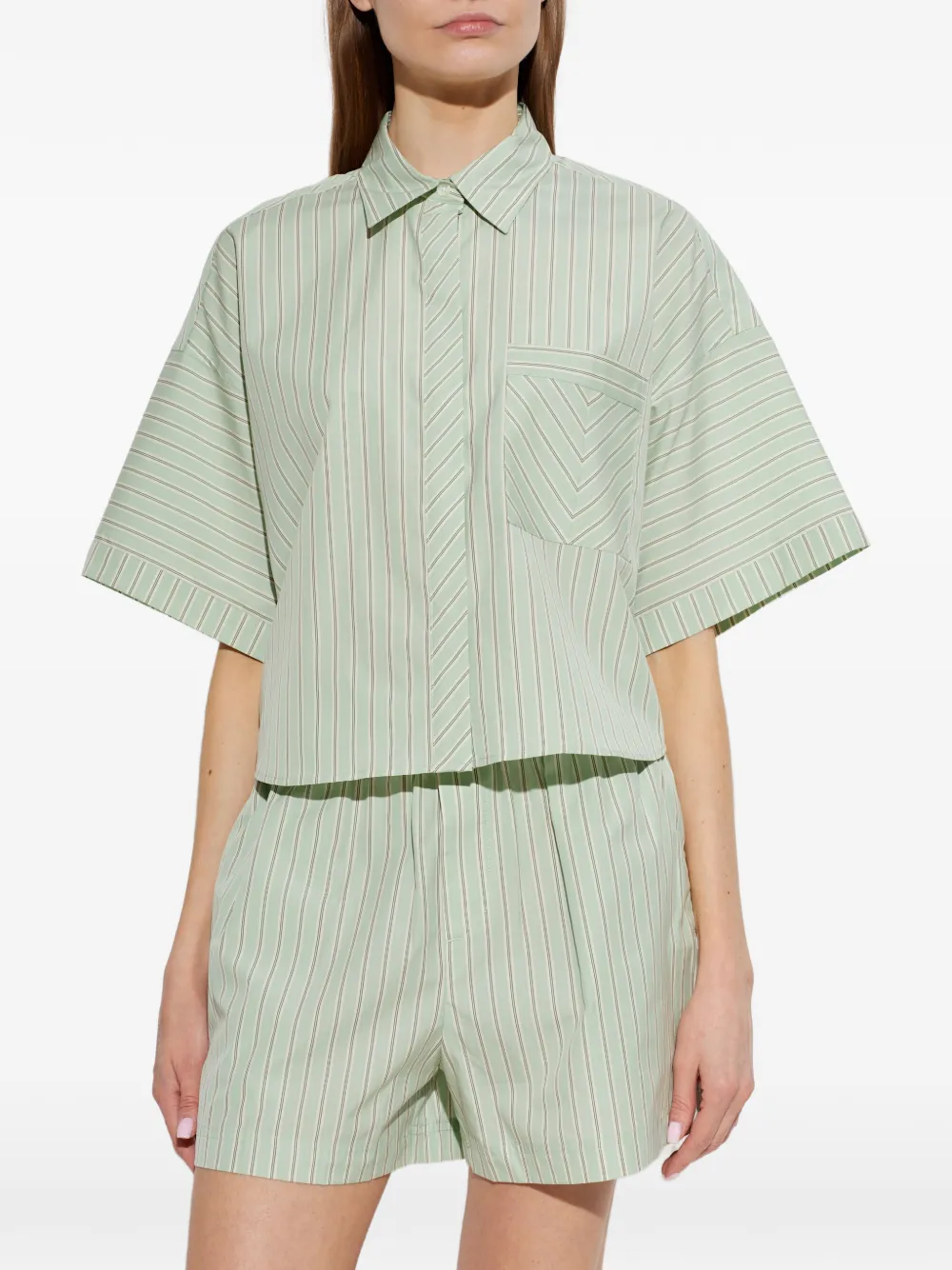 rag & bone Marin blouse met korte mouwen Groen